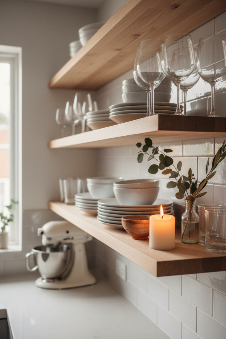 How to Style Open Shelving Without Clutter