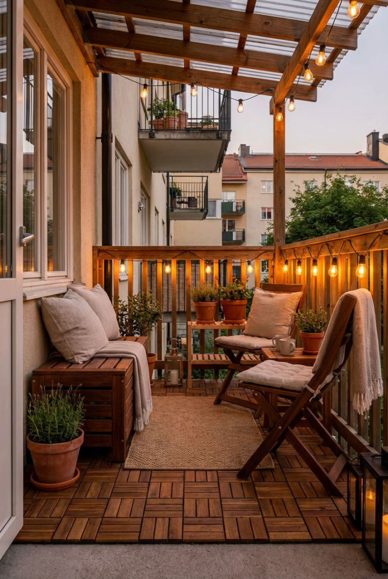 Small Apartment Balcony Cozy Decor Ideas