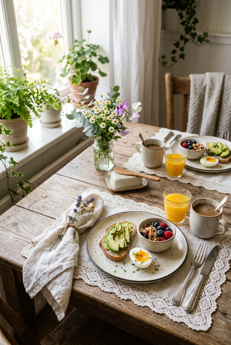 Soft Breakfast Table Ideas for Slow Mornings at Home