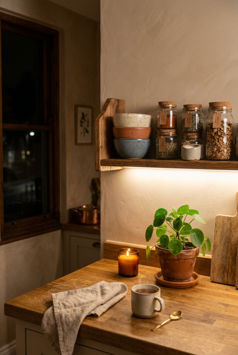 Warm Kitchen Corner Ideas